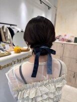ビューバイネオリーブ 用賀店(Beau'r by neolive)&nbsp;くびれヘア縮毛矯正アプリコットオレンジ夏ハイライト《用賀》
