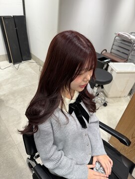 ゴウトゥデイ 渋谷MODI店(GO TODAY) ブリーチなしワインレッド