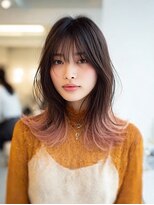 ダル 渋谷/表参道(DAL.)&nbsp;顔周りカットハッシュカットダークブラウンワンホンレイヤー韓国