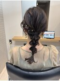ミディアムロングスタイルお呼ばれヘア