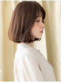 流しバンググレージュアッシュAラインワンカールボブ30代40代W!