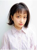 シースルーバング 切りっぱなしボブ★★