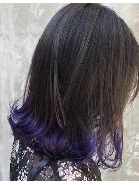 ジリ(JILI) 【JILI】パープル裾カラー