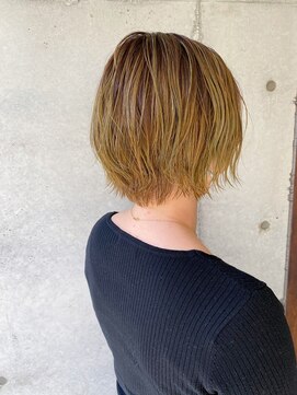 ヘア ラボ ニコ 藤沢店(hair Labo nico...) エモイエロー　nico中川