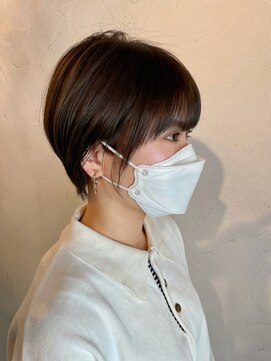 ベレッタ 楠葉店(veretta.) 耳かけも可愛い大人気ショートボブ   喜多朝也/30代/40代/50代