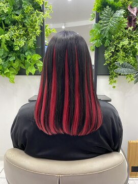 ハイブリッド サロン ピース(HYBRID SALON peace by Holistic Organic) 黒×赤