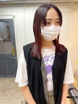 ソイ 下北沢(soi)&nbsp;【RED】センターパートロブ/パツっとミディアム/レッドカラー