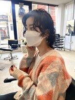 パープル(PURPLE)&nbsp;ウルフパーマ☆顔まわりレイヤー/グランジパーマ/無造作ウェーブ