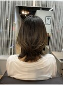 グラデーションカラー くびれボブ バレイヤージュ