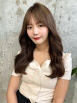 ルームバイシー 新宿(Loom. by Sea)&nbsp;韓国風前髪/シルキーベージュ/グレージュカラー/斜めバング