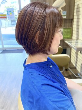 アエラスラナ 相模大野(Aeolus Lana) 大人ショートボブ×艶感オーガニックカラー