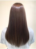髪質改善カラー　ツヤ　ナチュラルベージュ