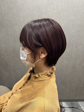 テラスヘア 新潟駅南(TERRACE hair) 【艶髪】カシスレッド×ショートヘア