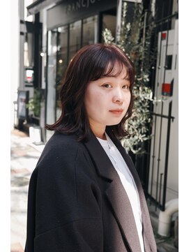 ルーカス(LUCAS) ピンクブラウンカラー×ミディアムボブ