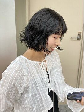 パークレーン アイス イヴェン(park lane ICI yeven) ボブパーマ×グレージュカラー