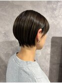 耳掛けショート/前下がりショート