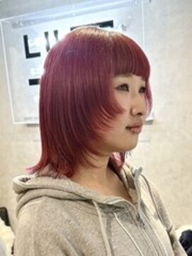 ラック 表参道(LUCK) チェリーレッド/ミディアムレイヤー/レイヤーカット/表参道/原宿