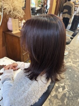 チャプター 問屋町(chapter) 透明感ケアカラーピンクラベンダーブラウン顔まわりレイヤー韓国