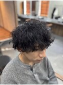 波巻きパーマ
