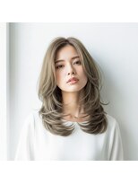 アンサ 伏見桃山店(ANSA)&nbsp;透明感グレージュの大人レイヤーミディアム