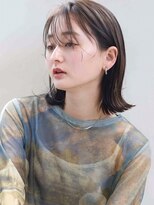 ムウ 難波(MOU)&nbsp;ナチュラルボブ暗めカラーグランマッシュデザイン20代30代40代50