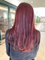 ビュートリアム 神戸(BEAUTRIUM)&nbsp;ワインレッド/レイヤーカット/顔周りレイヤー/赤髪/ブリーチなし