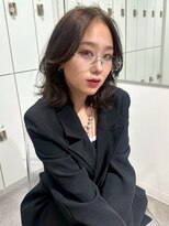 ユーフォリア 渋谷グランデ(Euphoria SHIBUYA GRANDE)&nbsp;ミディアムレイヤー 小顔カット グレージュ 顔周りカット 美髪