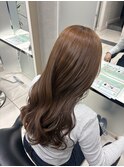 ミルクティーブロンド/ダークブルー/デジタルパーマ/前髪/戸塚