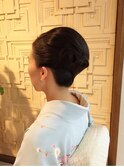 大人上品☆着物セット色留袖シニヨンきれいめアップお呼ばれヘア
