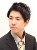 アップバンクビジネスショート/刈り上げ/震災風七三セット