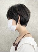 大人ショート黒髪/ショートヘア/イルミナカラー/前髪あり[調布]