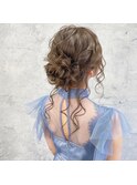 後毛たっぷりゆるふわボリュームまとめヘアセット