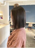 【CROP】切りっぱなしラインボブ×ハイライト