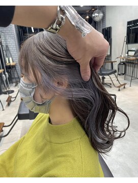 イキプラスディードットログ 大和八木駅前店(ikii+D.Log) インナーカラー/イヤリングカラー×パープル奈良大和八木