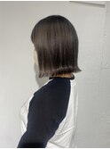 10代20代/ダークグレージュ/ボブ×透明感カラー