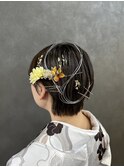 袴セット/卒業式ヘア/ショートヘア/10代20代