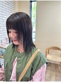 20代30代艶カラー×ナチュラル×小顔×切りっぱなし