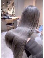 サロンドミルク 新百合ヶ丘店(salon de MiLK)&nbsp;ミルクティーベージュグレージュケアブリーチダブルカラー