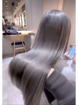 サロンドミルク 新百合ヶ丘店(salon de MiLK) ミルクティーベージュグレージュケアブリーチダブルカラー