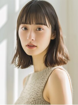 アルトリスト(Altruist Aging×HAIR&SPA) ★ダークアッシュ大人ガーリーボブ着物ミディアムレイヤーカット