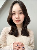 韓国レイヤー★くびれ外ハネミディ大人可愛い小顔20代30代