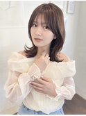 【CAREUMEDA】韓国ヘア ミディアムレイヤー くびれヘアWAKA