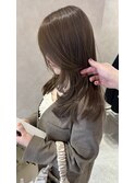 ブリーチなしオリーブベージュ×ワンホンレイヤー