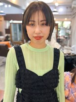 ペイジヘアー(paige hair)&nbsp;オリーブベージュ軽めボブ前髪あり