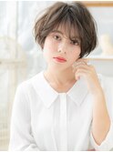 センターパートくせ毛風マッシュボブショートh4越谷20代30代40代