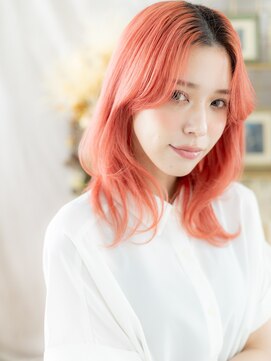 カバーヘアアンドスパ ブリス 浦和(COVER HAIR&SPA bliss) チェリーレッドロングウルフレイヤーc7浦和10代20代30代