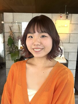 ファスナー(fustener) ボブ×ピンクブラウン