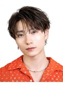 韓国センターパートコンマバングフェザーパーマニュアンスパーマ