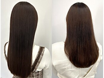 カノエ 福岡香椎店(canoe)の写真/《トリートメント比率70％》繰り返すカラー/白髪染めによるダメージもオリジナル髪質改善TRで高補修◎香椎