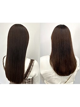 《トリートメント比率70％》繰り返すカラー/白髪染めによるダメージもオリジナル髪質改善TRで高補修◎香椎